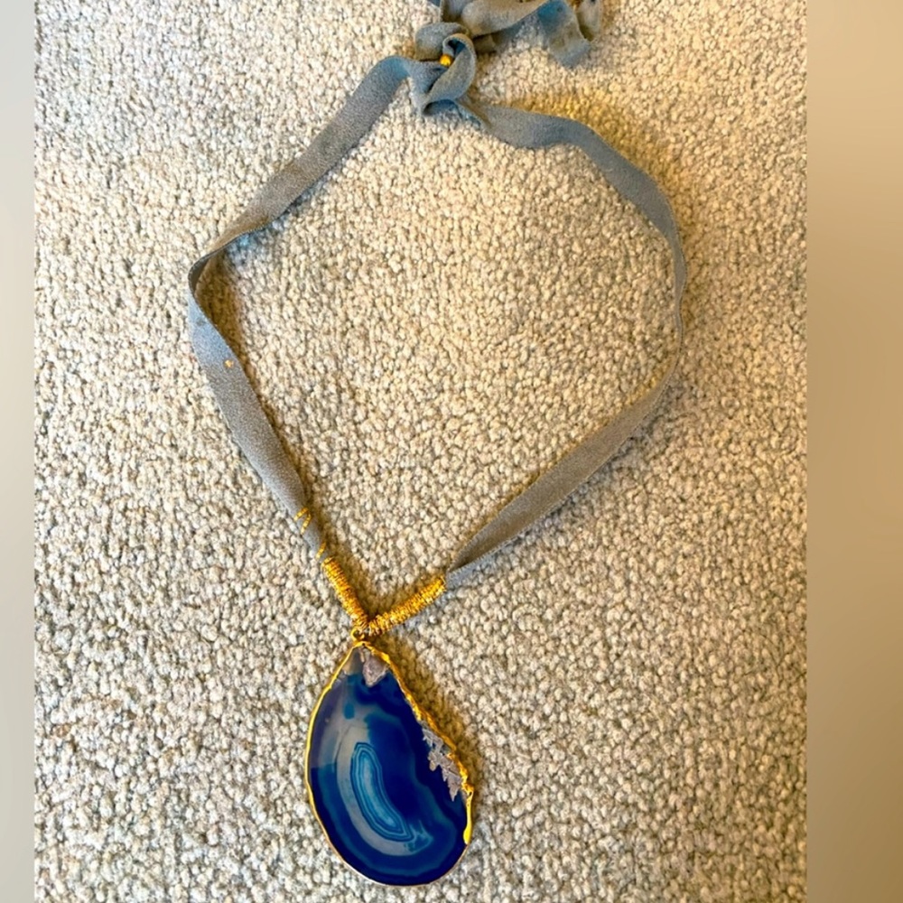 Anthropologie Geo Stone Adjustable Necklace